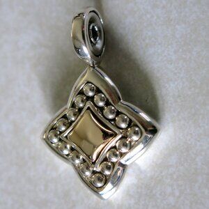 Joseph Esposito ESPO Sterling Signatures 14KT Gold Star Snap-In Silver Pendant